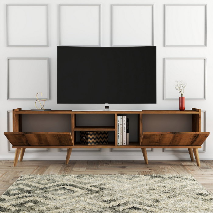 Hanah Home Lotus - 1340 Mueble de TV Rústico Bohemio Nogal